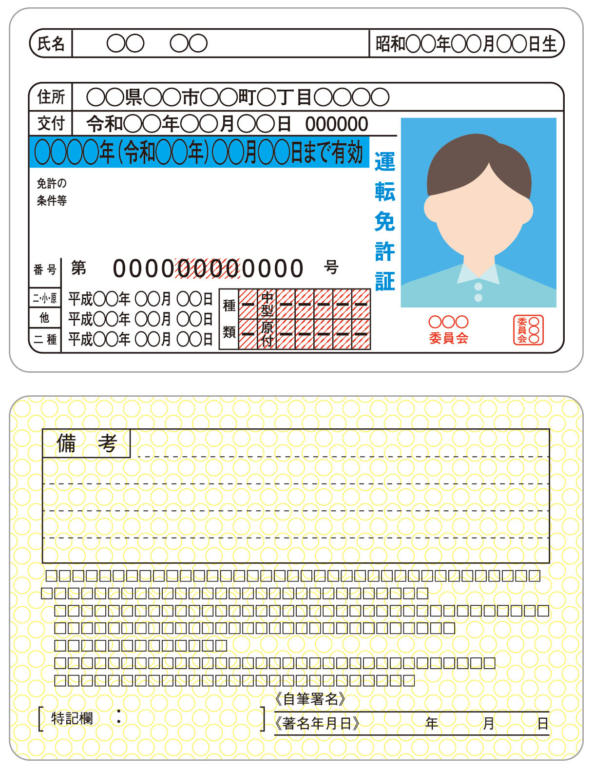 免許証両面画像